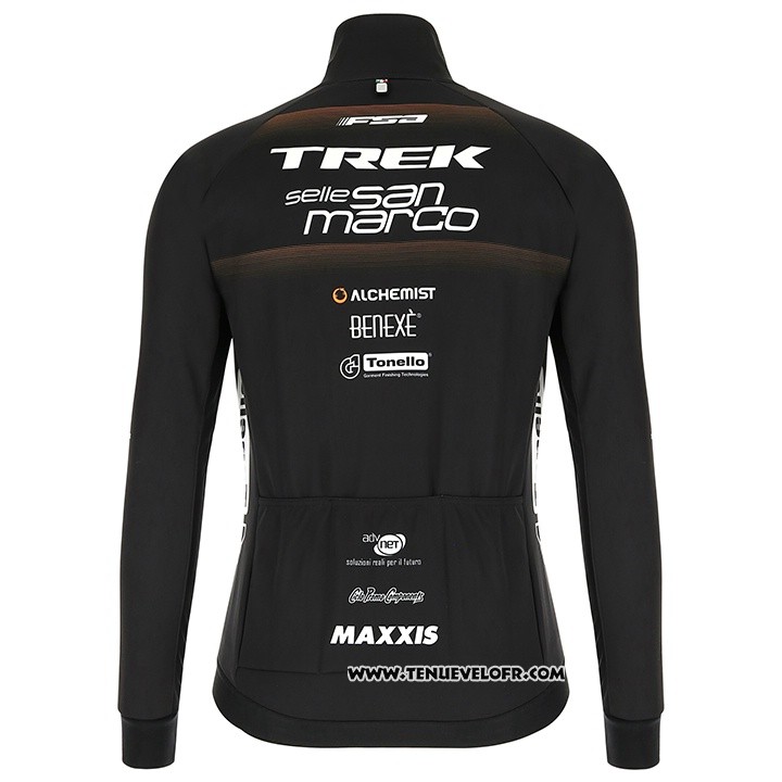2018 Maillot Ciclismo Trek Selle San Marco Noir Manches Longues et Cuissard